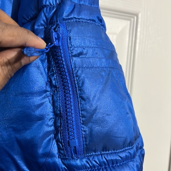 Justice Puffer Jacket -  Girls 20+- Cotton - Front Zip Blue. HOOD IS MISSING. - Picture 8 of 11